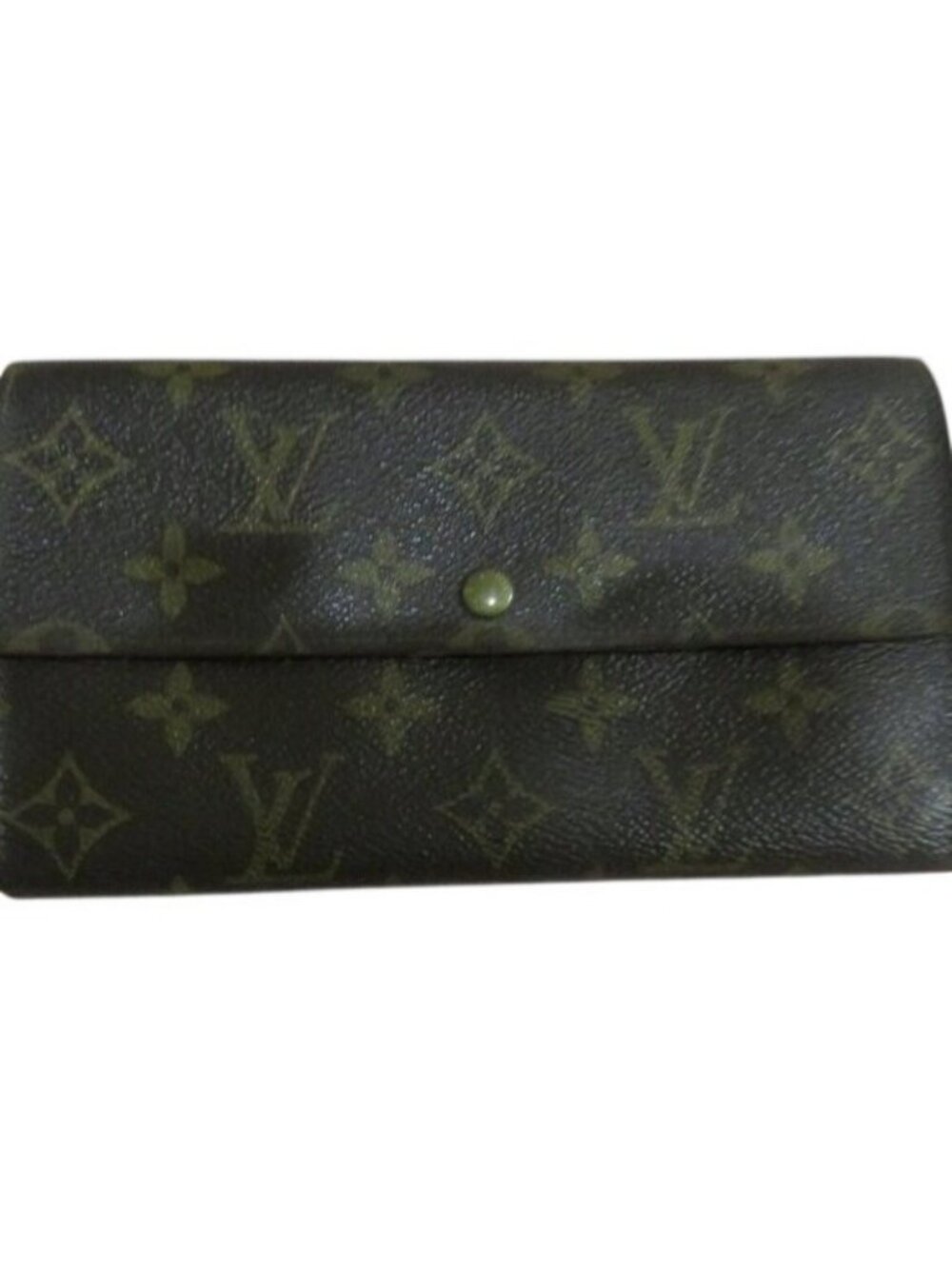 Louis Vuitton Monogram Embossed Coated Canvas Leather Classic Sarah Wallet